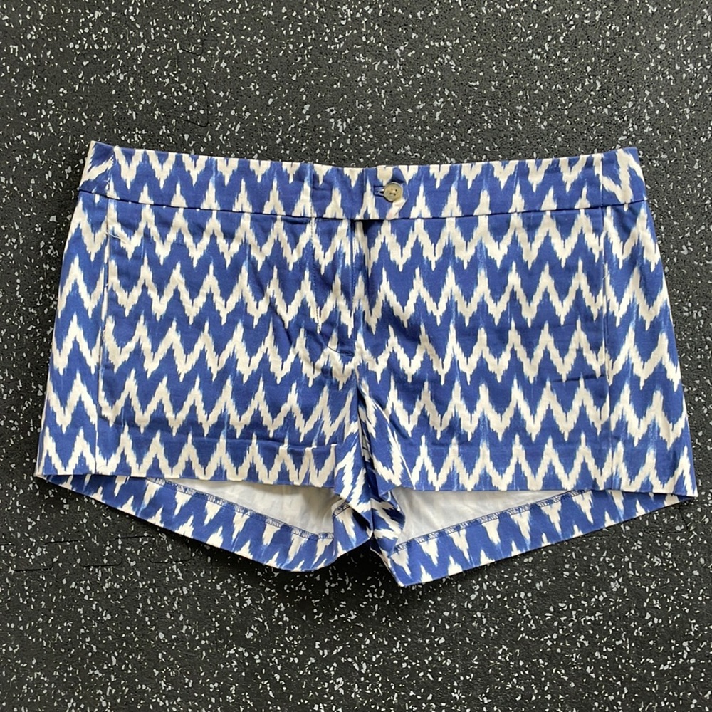 J. Crew Blue and White Patterned 3” Shorts